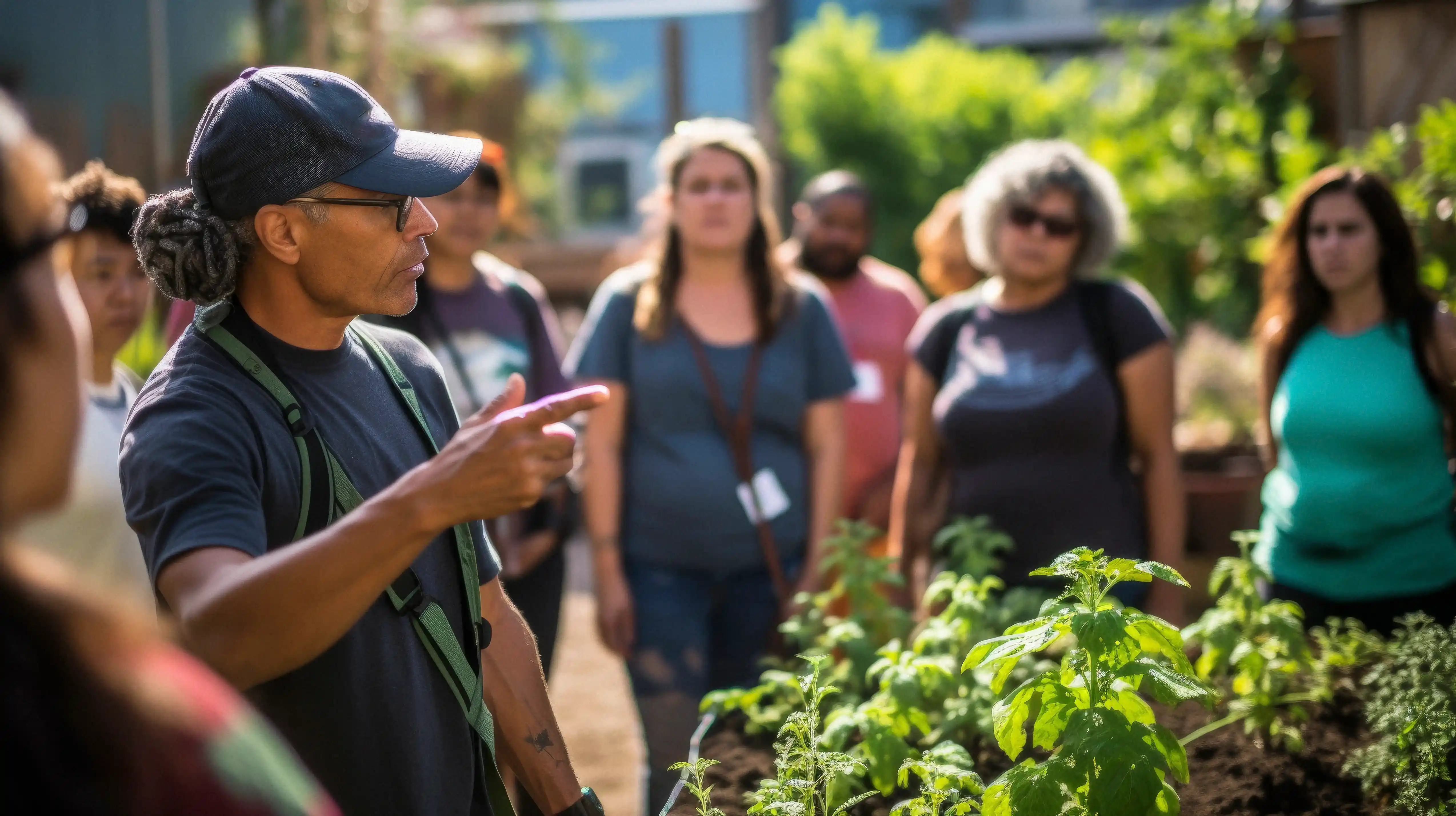 Comunidad participando en programa de inclusión social